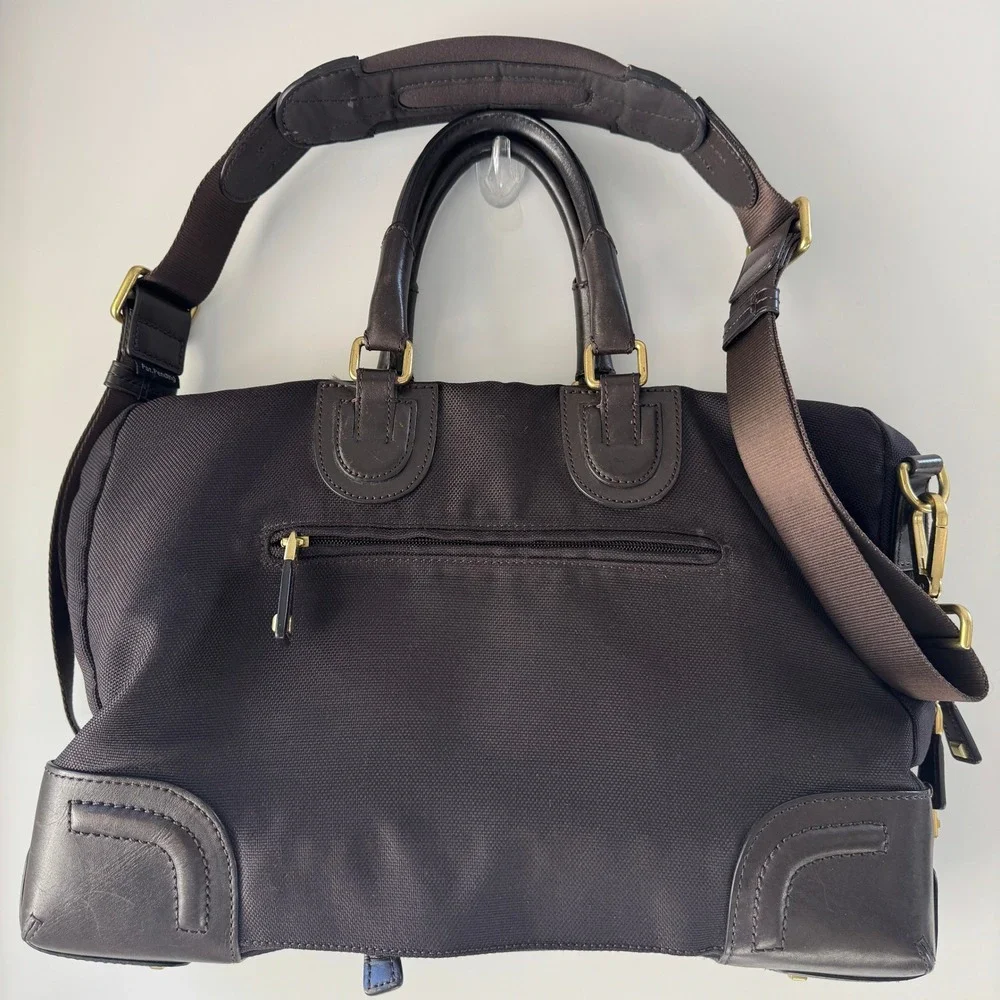 Tumi 73232 Georgetown Forest Briefcase Brown Ballistic Nylon Leather Trim